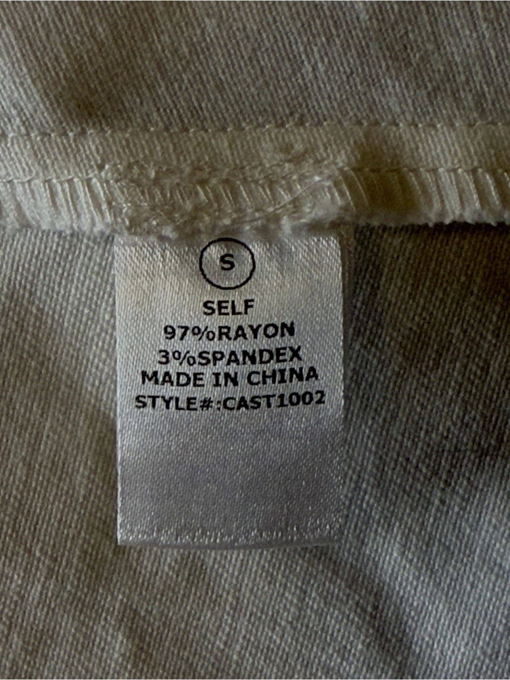 Canvas Apparel Cream Denim H/L Skirt Size Small - Picture 14 of 16